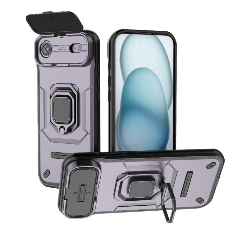 Sliding Camshield TPU + PC Shockproof Phone Case with Holder