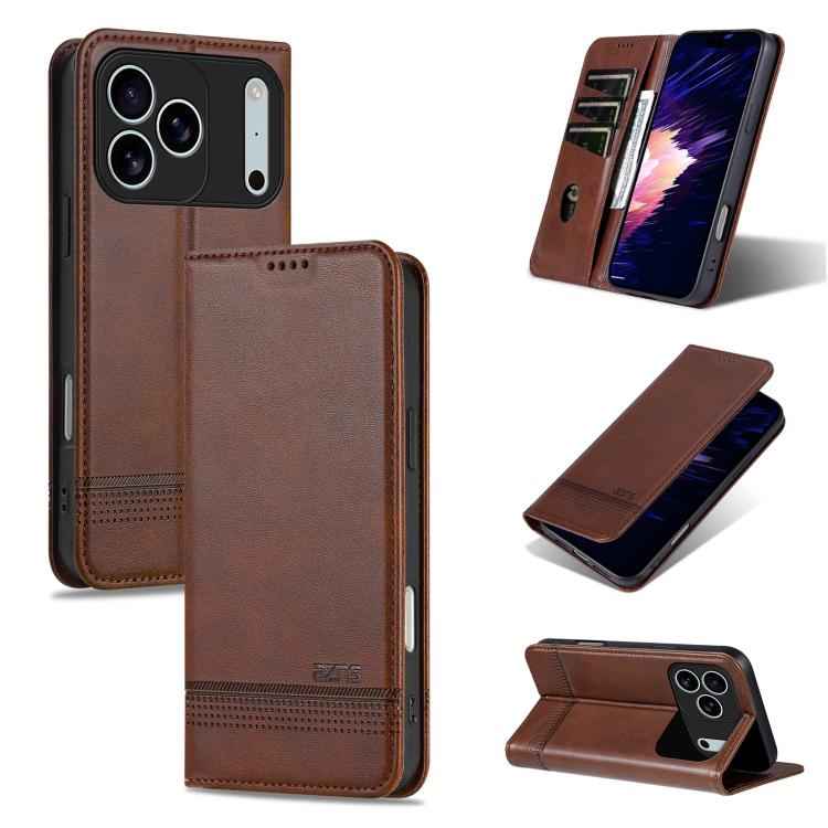 AZNS Magnetic Calf Texture Flip Leather Phone Case