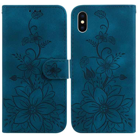 Lily Embossed Leather Phone Case