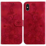 Lily Embossed Leather Phone Case