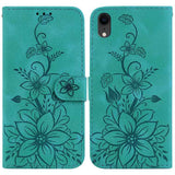 Lily Embossed Leather Phone Case