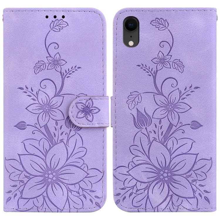 Lily Embossed Leather Phone Case