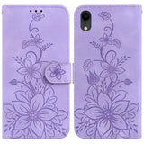 Lily Embossed Leather Phone Case