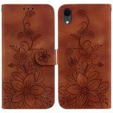 Lily Embossed Leather Phone Case