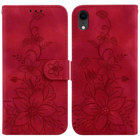 Lily Embossed Leather Phone Case