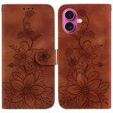 Lily Embossed Leather Phone Case