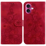 Lily Embossed Leather Phone Case