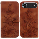Lily Embossed Leather Phone Case