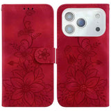 Lily Embossed Leather Phone Case