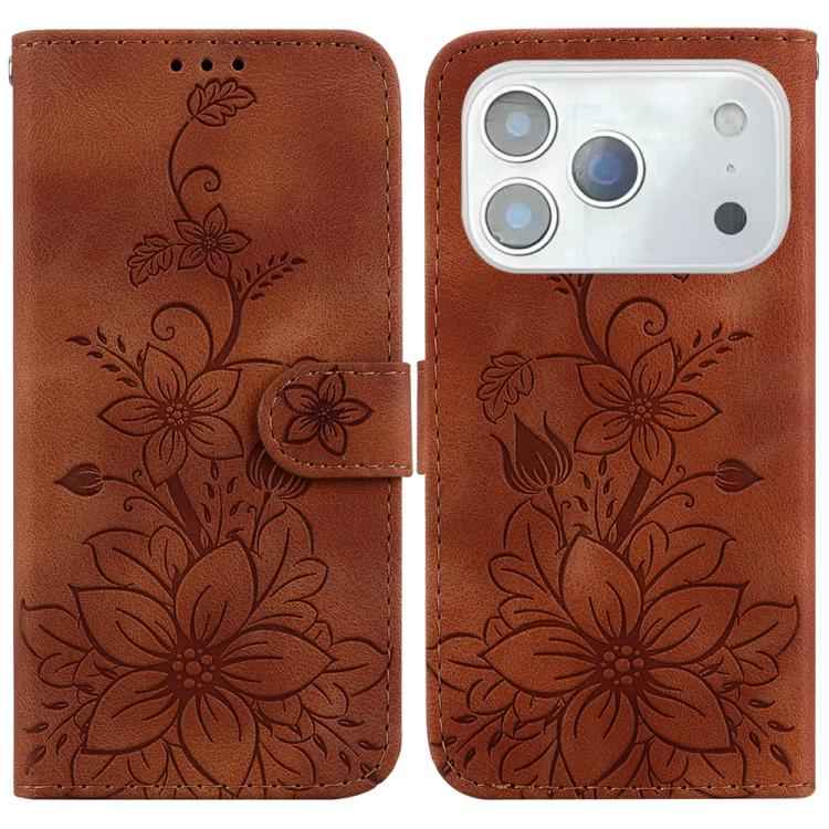 Lily Embossed Leather Phone Case