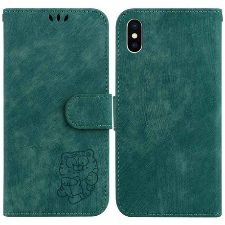 Little Tiger Embossed Leather Phone Case