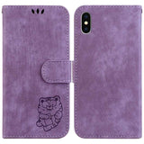 Little Tiger Embossed Leather Phone Case