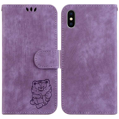 Little Tiger Embossed Leather Phone Case