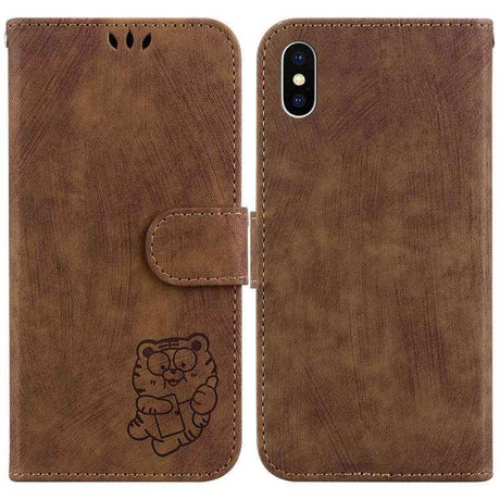 Little Tiger Embossed Leather Phone Case