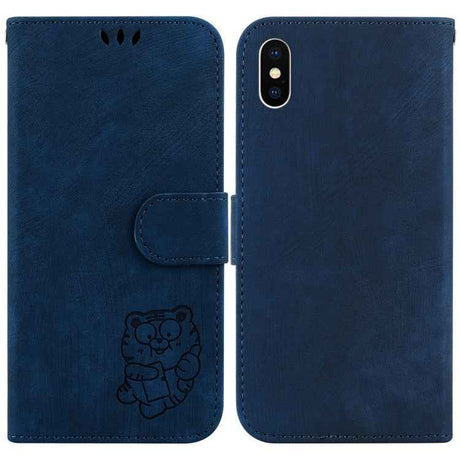 Little Tiger Embossed Leather Phone Case