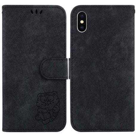 Little Tiger Embossed Leather Phone Case