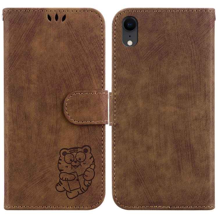 Little Tiger Embossed Leather Phone Case