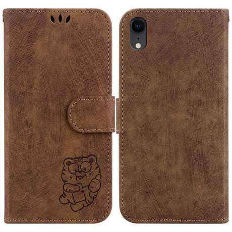 Little Tiger Embossed Leather Phone Case