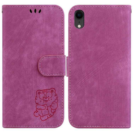 Little Tiger Embossed Leather Phone Case