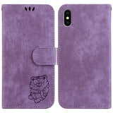Little Tiger Embossed Leather Phone Case