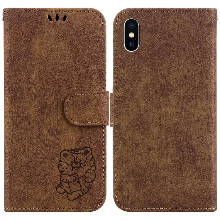 Little Tiger Embossed Leather Phone Case