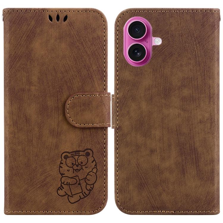 Little Tiger Embossed Leather Phone Case