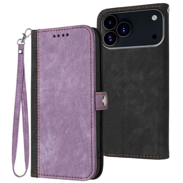 Side Buckle Double Fold Hand Strap Leather Phone Case