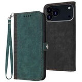 Side Buckle Double Fold Hand Strap Leather Phone Case