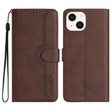 Heart Pattern Skin Feel Leather Phone Case