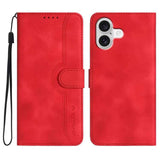 Heart Pattern Skin Feel Leather Phone Case