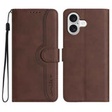 Heart Pattern Skin Feel Leather Phone Case