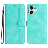 Heart Pattern Skin Feel Leather Phone Case