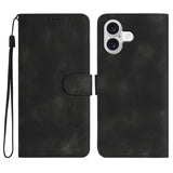 Heart Pattern Skin Feel Leather Phone Case