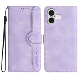 Heart Pattern Skin Feel Leather Phone Case