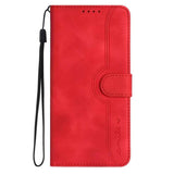 Heart Pattern Skin Feel Leather Phone Case