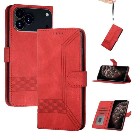 Cubic Skin Feel Flip Leather Phone Case