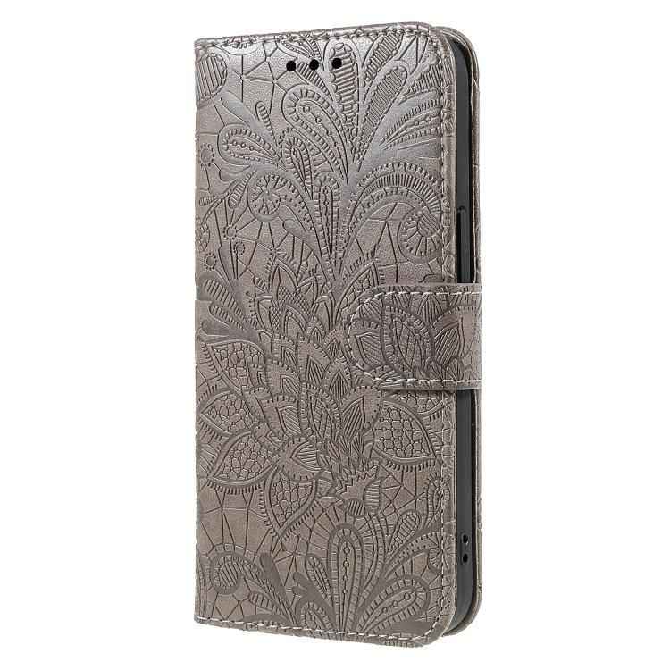 Lace Flower Embossing Flip Leather Phone Case