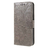 Lace Flower Embossing Flip Leather Phone Case