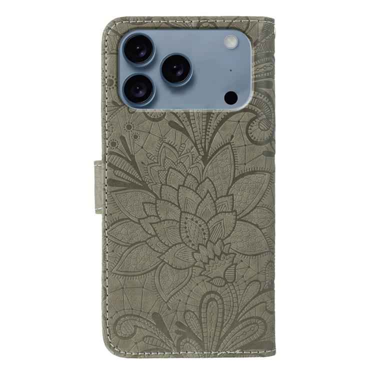Lace Flower Embossing Flip Leather Phone Case