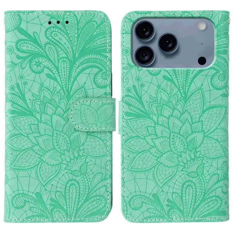 Lace Flower Embossing Flip Leather Phone Case