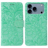 Lace Flower Embossing Flip Leather Phone Case