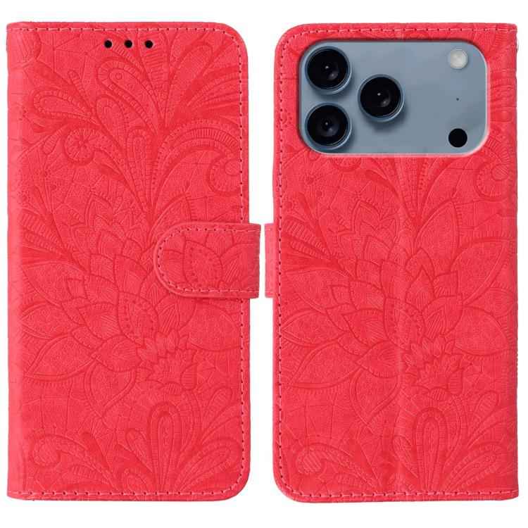 Lace Flower Embossing Flip Leather Phone Case