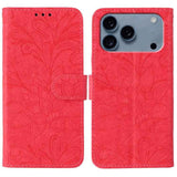 Lace Flower Embossing Flip Leather Phone Case