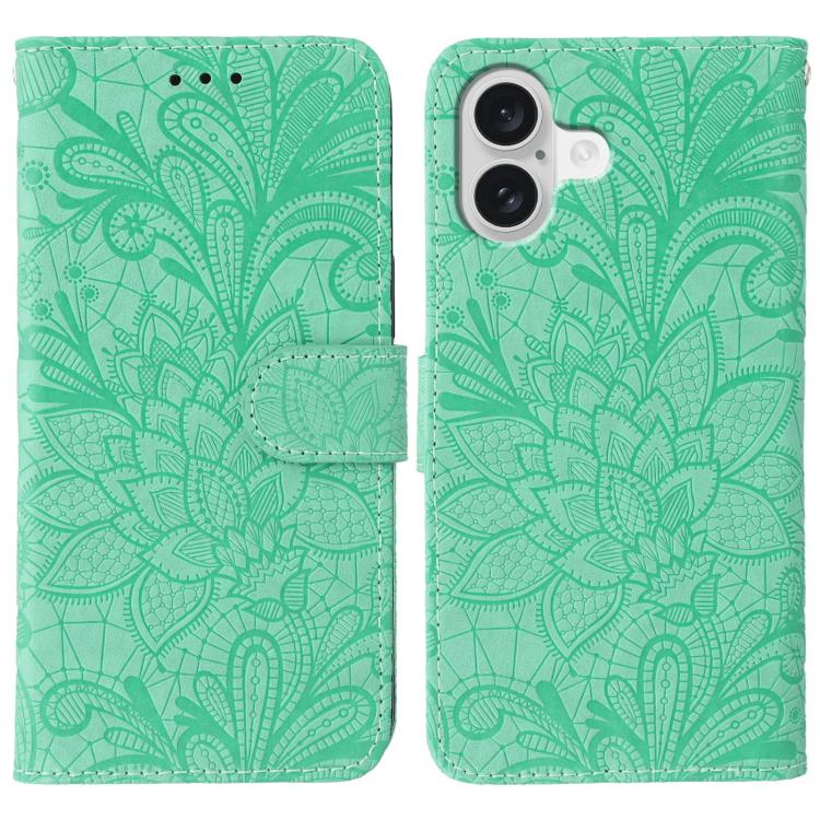 Lace Flower Embossing Flip Leather Phone Case