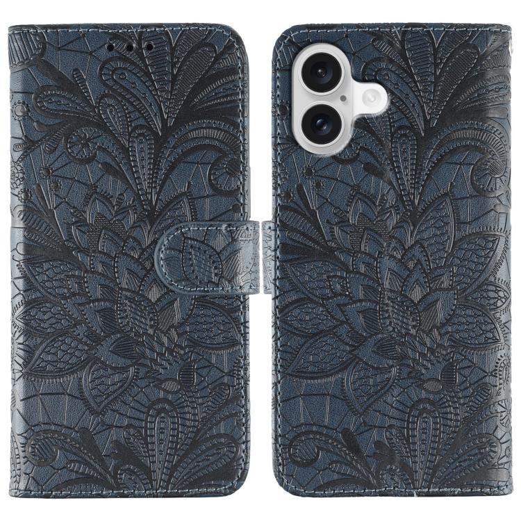 Lace Flower Embossing Flip Leather Phone Case
