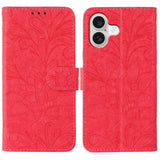Lace Flower Embossing Flip Leather Phone Case