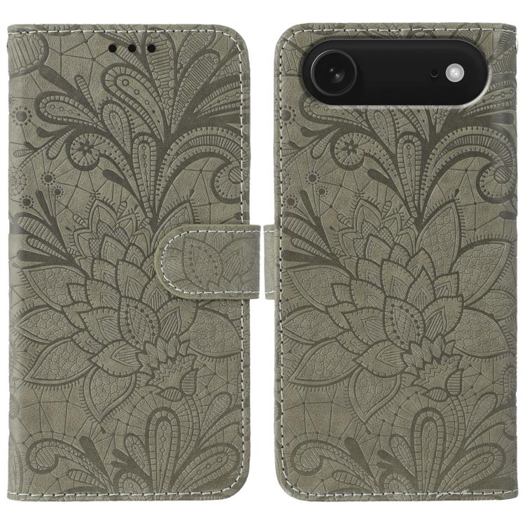 Lace Flower Embossing Flip Leather Phone Case