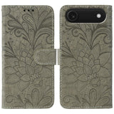 Lace Flower Embossing Flip Leather Phone Case