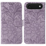 Lace Flower Embossing Flip Leather Phone Case
