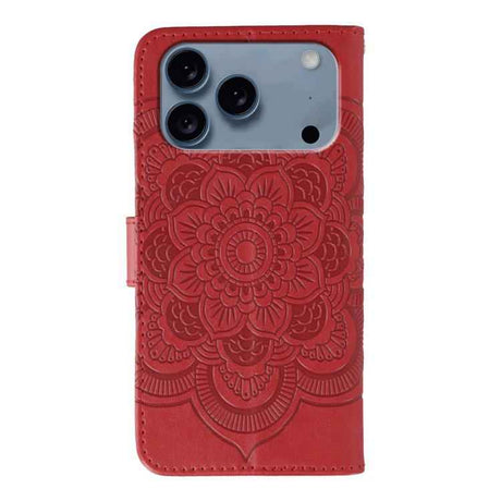 Sun Mandala Embossing Leather Phone Case